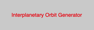 Interplanetary Orbit Generator